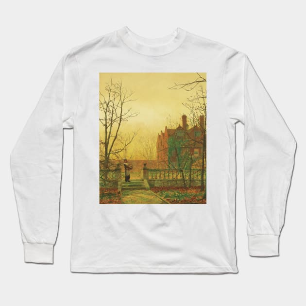 Autumn Gold by John Atkinson Grimshaw Long Sleeve T-Shirt by Classic Art Stall